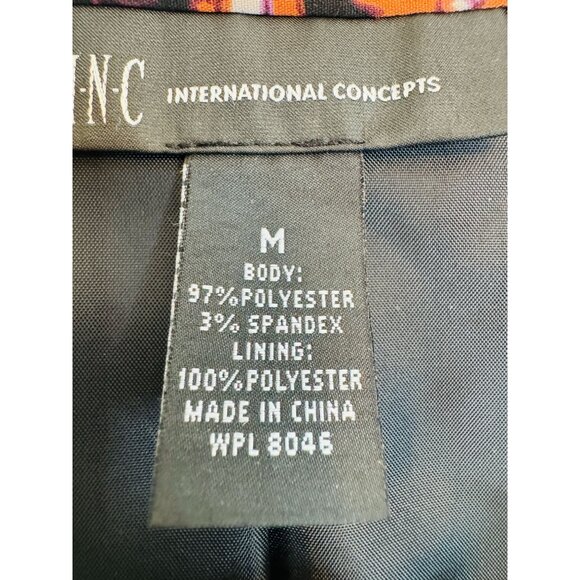 Colorful INC Medium International Concepts Paisley Blazer Jacket - Picture 2 of 11